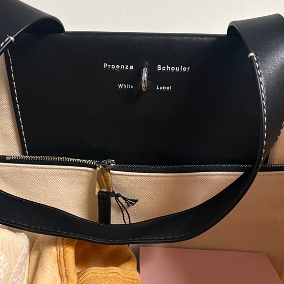 Proenza Schouler White Label Morris Large Striped Tote - Picture 7 of 16